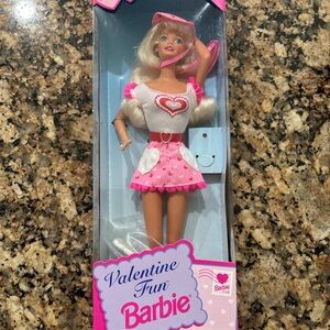 Barbie Valentine Fun Doll in Pink and White